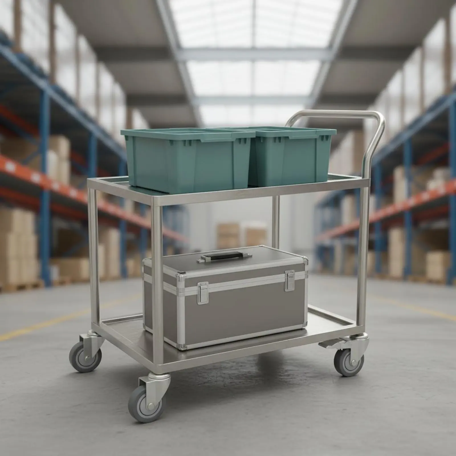Scientific Instrument Trolley Static-Resistant-Static 2-Tier Stainless Steel Trolley Sturdy Duty Tool Trolley Quiet Casters
Scientific Instrument Trolley Static-Resistant-Static 2-Tier Stainless Steel Trolley Sturdy Duty Tool Trolley Quiet Casters
