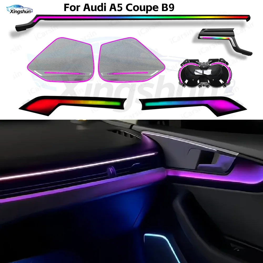 Upgrade 64 Colors Symphony Led Car Interior Ambient Lights Decoration for Audi A5 Coupe B9 Atmosphere Strip Accessories
Upgrade 64 Colors Symphony Led Car Interior Ambient Lights Decoration for Audi A5 Coupe B9 Atmosphere Strip Accessories