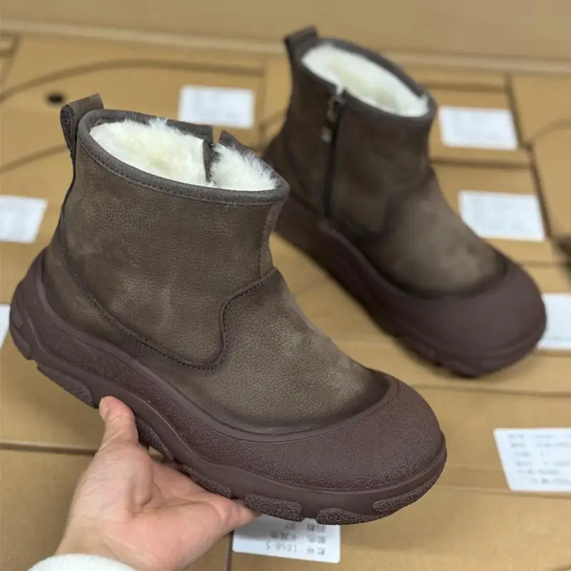 Женские теплые шерстяные кожаные зимние ботинки Thiened, ботинки с круглым носком, нескользящие ботинки в стиле ретро, удобные повседневные ботинки
Женские теплые шерстяные кожаные зимние ботинки Thiened, ботинки с круглым носком, нескользящие ботинки в стиле ретро, удобные повседневные ботинки