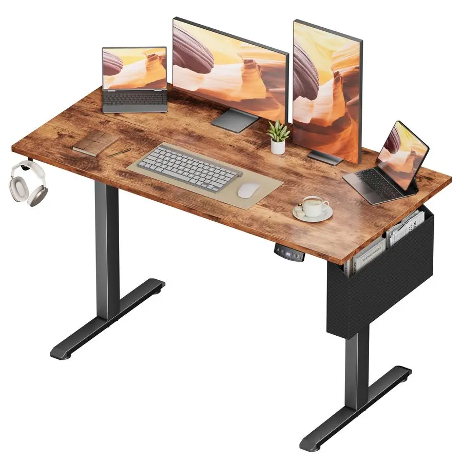 Electric Standing Desk, Sit to Stand Up Computer Desk with Storage Bag, Height Adjustable, Memory Presets for Home Office Desks
Electric Standing Desk, Sit to Stand Up Computer Desk with Storage Bag, Height Adjustable, Memory Presets for Home Office Desks