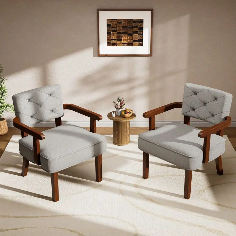 Accent Chair, Butacas Para Sala,Mid Century Armchair,Upholstered Wooden Side Chairs,Tufted Back,Armrest,Cushion, For Office,Wai
Accent Chair, Butacas Para Sala,Mid Century Armchair,Upholstered Wooden Side Chairs,Tufted Back,Armrest,Cushion, For Office,Wai