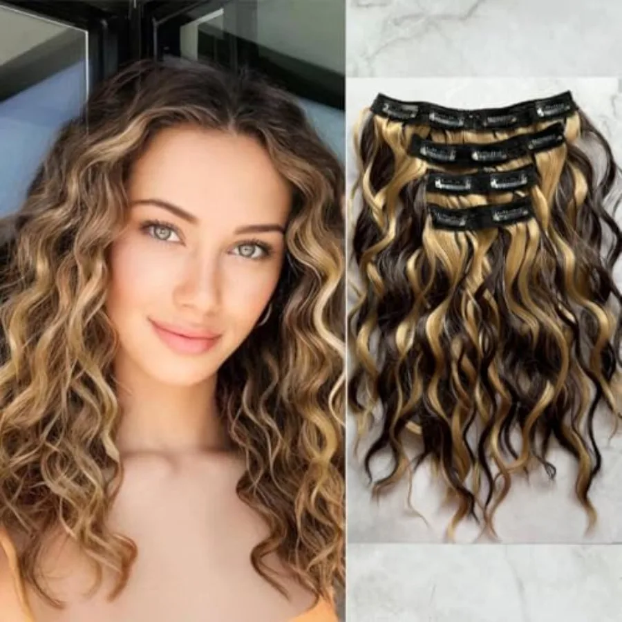 4PCS Clip in Hair Extensions 12" Short Curly Wavy Hair Extensions Invisible Lace Weft Natural Soft Hairpieces for Women Chocola
4PCS Clip in Hair Extensions 12" Short Curly Wavy Hair Extensions Invisible Lace Weft Natural Soft Hairpieces for Women Chocola