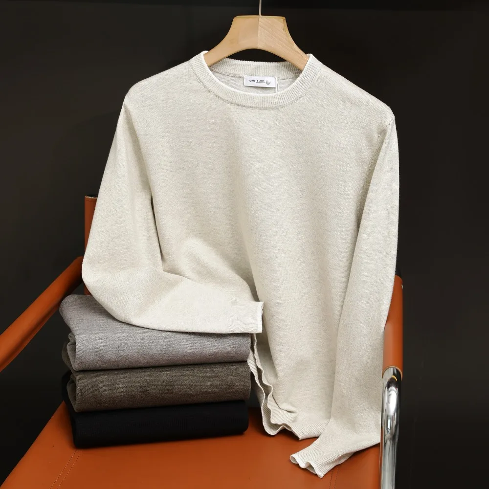 TRAFZR Autumn Cotton Sweater for Men High End Men's Pullover Casual Streetwear Vintage Solid Sweater Knitwear New Products 2025
TRAFZR Autumn Cotton Sweater for Men High End Men's Pullover Casual Streetwear Vintage Solid Sweater Knitwear New Products 2025