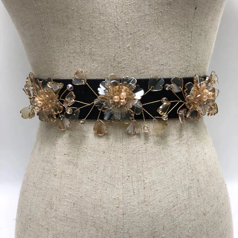 New Rhinestone Belt Women's Fashion Versatile Beaded Elastic Waist Flower Belts Wedding Engagement Accessory 2DB2413
New Rhinestone Belt Women's Fashion Versatile Beaded Elastic Waist Flower Belts Wedding Engagement Accessory 2DB2413
