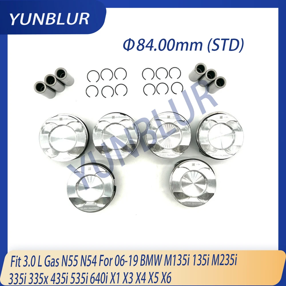 STD 84mm Engine Piston & Rings Set Fit 3.0 L Gas N55 N54 For 06-19 BMW M135i 135i M235i 335i 335x 435i 535i 640i X1 X3 X4 X5 X6
STD 84mm Engine Piston & Rings Set Fit 3.0 L Gas N55 N54 For 06-19 BMW M135i 135i M235i 335i 335x 435i 535i 640i X1 X3 X4 X5 X6