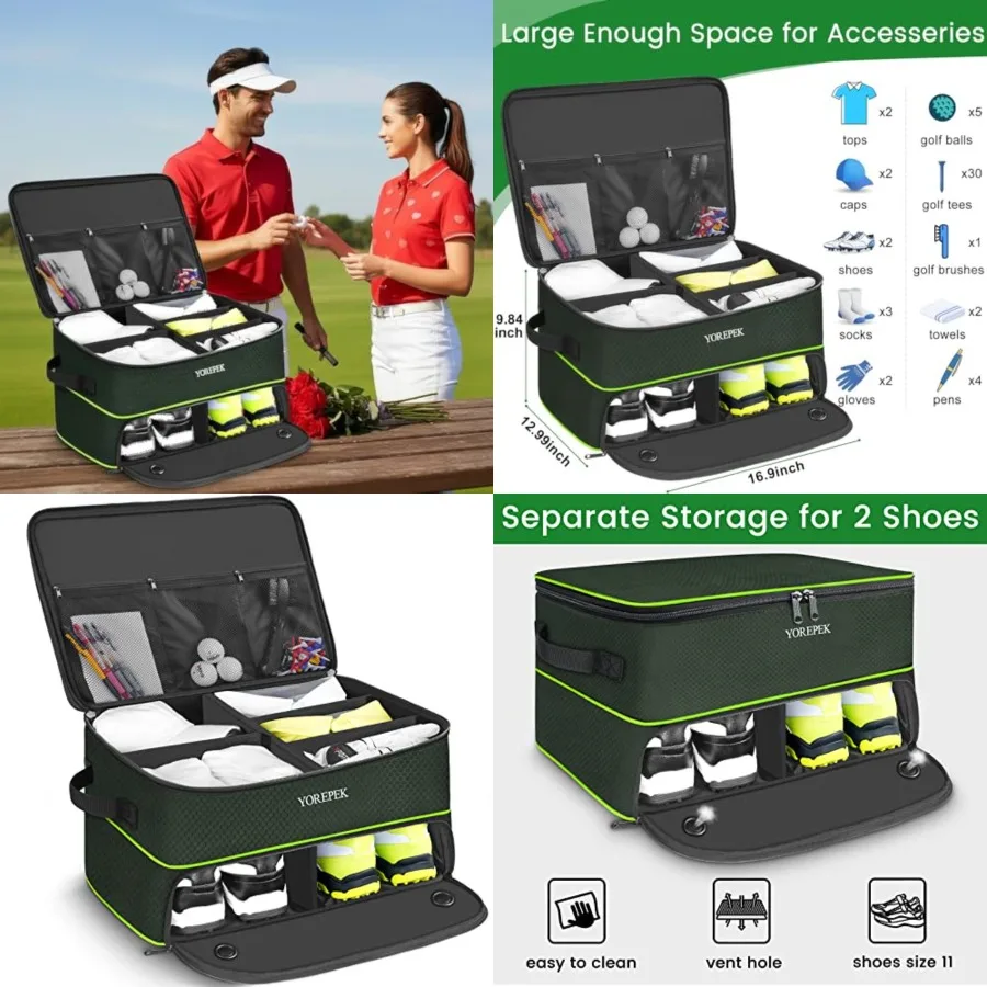 2 Layer Golf Trunk Organizer, Golf Gifts for Men with Separate Ventilated Compartment for 2 Pair Shoes, Waterproof Car Trunk Lo
2 Layer Golf Trunk Organizer, Golf Gifts for Men with Separate Ventilated Compartment for 2 Pair Shoes, Waterproof Car Trunk Lo