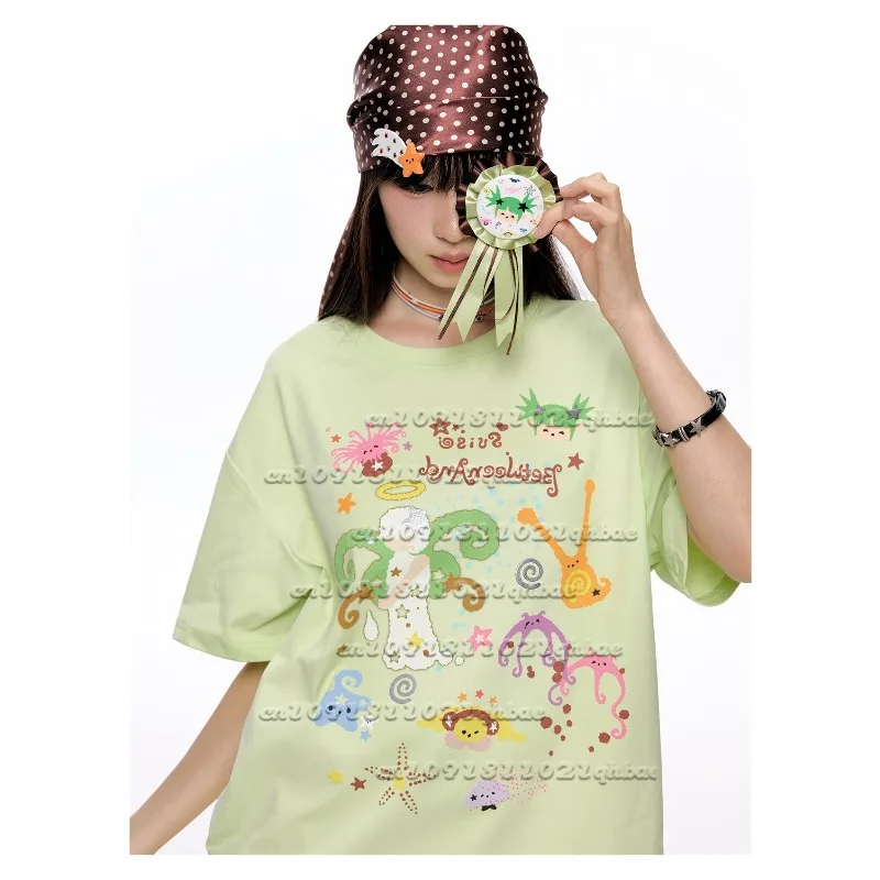 Summer Cartoon Pattern 3D Printed Loose Round Neck Couple Short Sleeved T-shirt Casual Versatile Quick Drying Top Trendy
Summer Cartoon Pattern 3D Printed Loose Round Neck Couple Short Sleeved T-shirt Casual Versatile Quick Drying Top Trendy