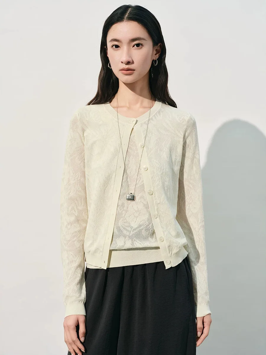 Spring Summer 2026 Women's Silk Long Sleeve Knitted Top Casual Loose Fit Embroidered Open Cardigan Soft Cotton Nylon Silk Blend
Spring Summer 2026 Women's Silk Long Sleeve Knitted Top Casual Loose Fit Embroidered Open Cardigan Soft Cotton Nylon Silk Blend