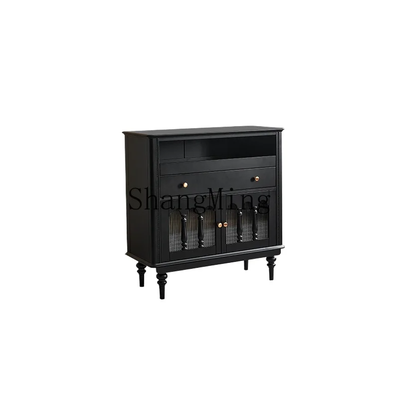 LXY simple black medieval style tea cabinet solid wood low dining side cabinet living room wall storage side cabinet
LXY simple black medieval style tea cabinet solid wood low dining side cabinet living room wall storage side cabinet