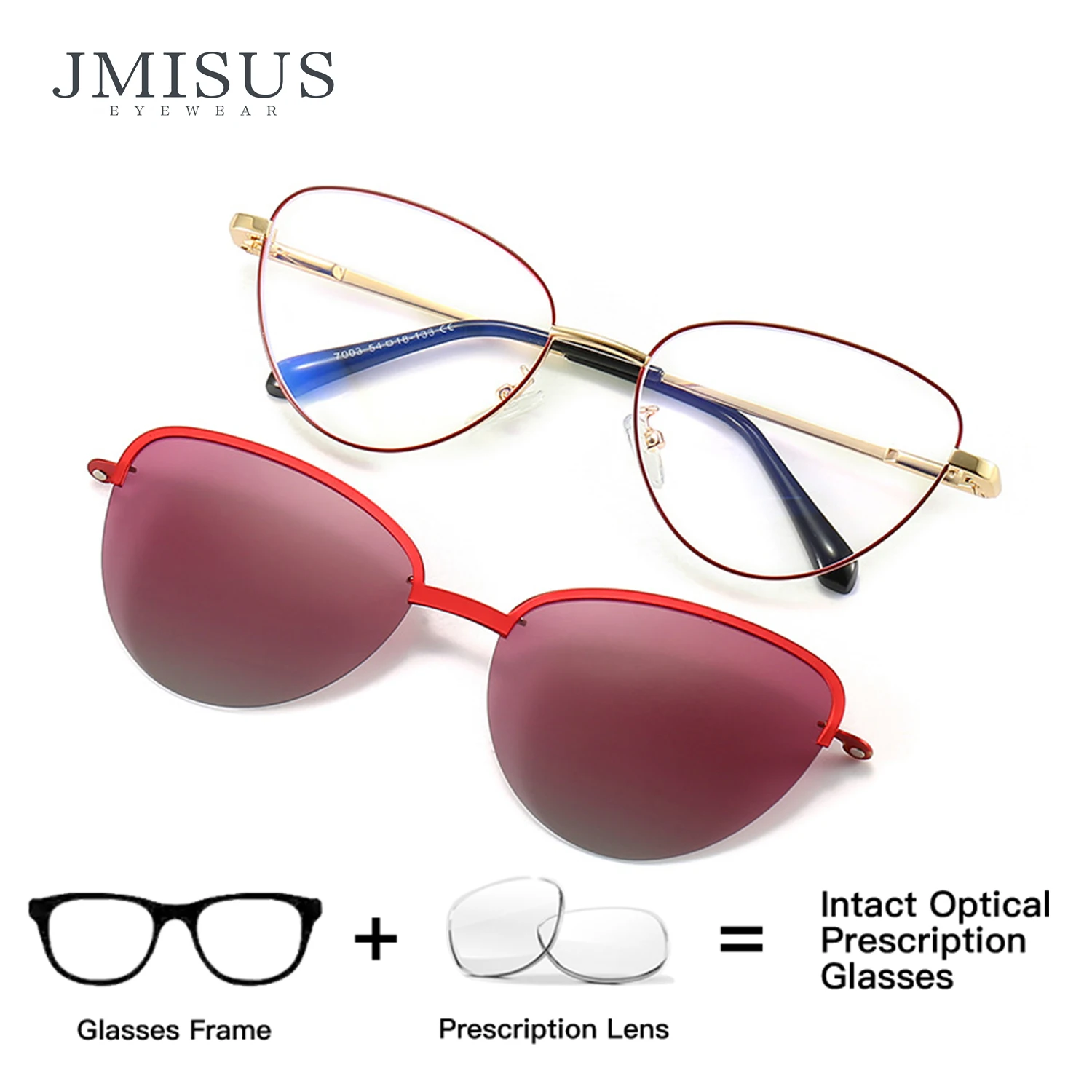 JMISUS High-Quality Metal Cat Eye Myopia Glasses Woman Clip on Sunglasses Anti-Blue Ray Photochromic Brown Optical Eyeglasses
JMISUS High-Quality Metal Cat Eye Myopia Glasses Woman Clip on Sunglasses Anti-Blue Ray Photochromic Brown Optical Eyeglasses