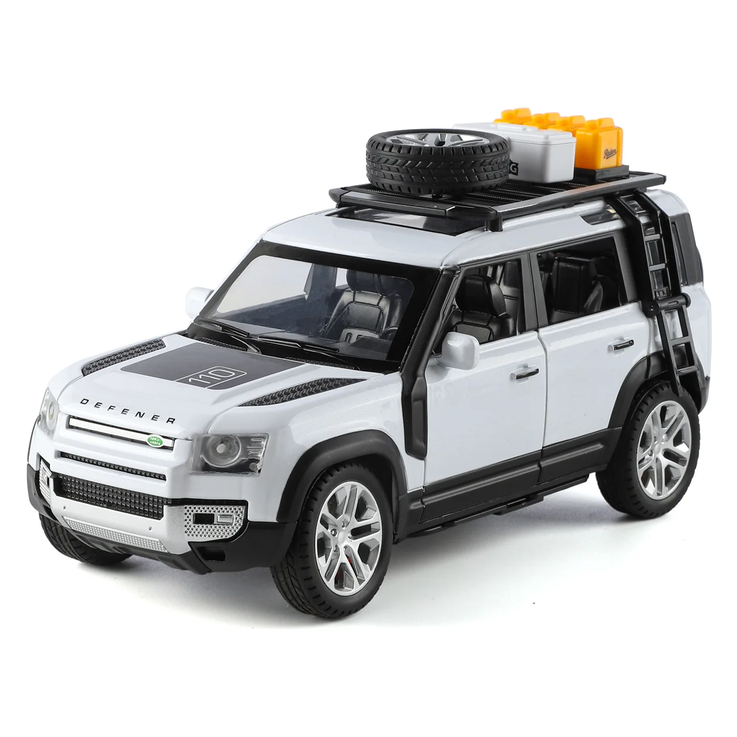 1:24 Defender 110 Range Rover Off-road Car Toy Models Metal Diecast Doors Opened Sound Light Shock Absorption Table Ornaments
1:24 Defender 110 Range Rover Off-road Car Toy Models Metal Diecast Doors Opened Sound Light Shock Absorption Table Ornaments