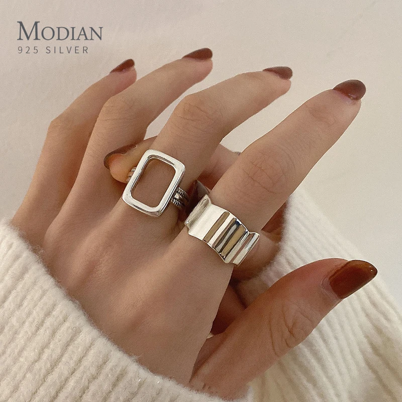 Modian 925 Sterling Silver Fashion Hollow Out Square Stackable Adjustable Finger Rings For Women Anniversary Fine Jewelry Gifts
Modian 925 Sterling Silver Fashion Hollow Out Square Stackable Adjustable Finger Rings For Women Anniversary Fine Jewelry Gifts