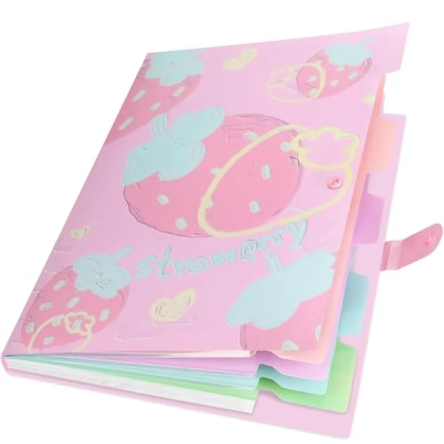 Cute Expanding File Folder Fruit Series - 5 Pockets Accordion Document Organizer, Waterproof Poly Plastic, A4/Letter Size for S
Cute Expanding File Folder Fruit Series - 5 Pockets Accordion Document Organizer, Waterproof Poly Plastic, A4/Letter Size for S
