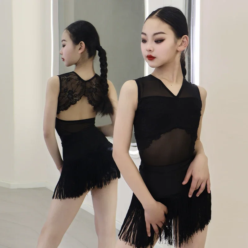Fashionable girls' new Latin dance girls' practice suits, children's performance suits, tassel dance suit sets
Fashionable girls' new Latin dance girls' practice suits, children's performance suits, tassel dance suit sets