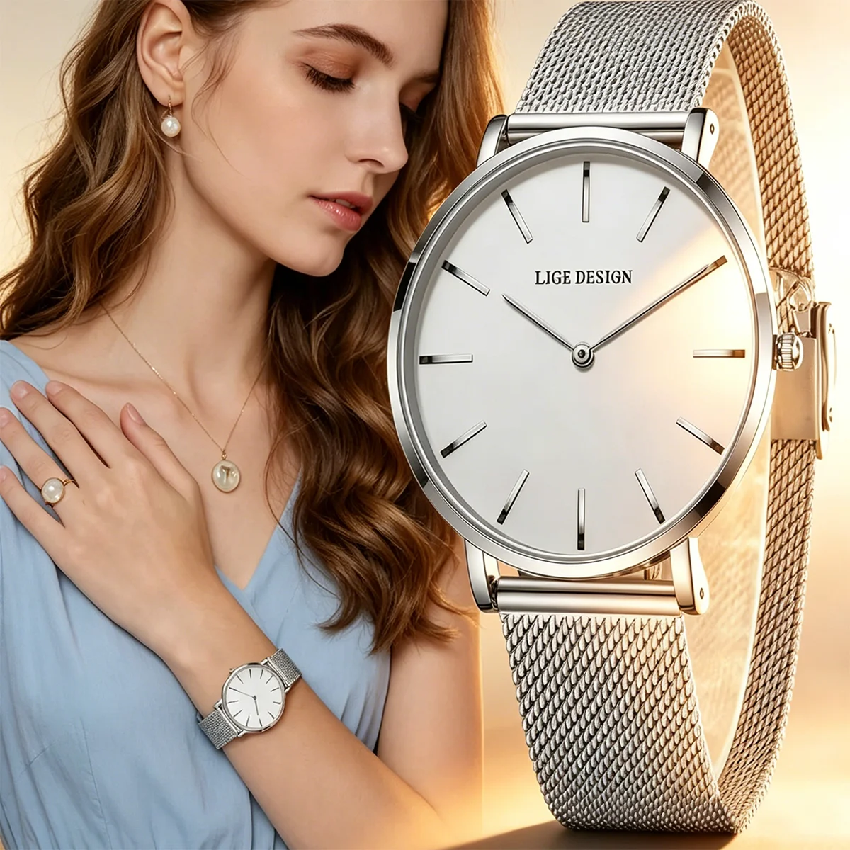 LIGE New Simple Ladies Watches Elegant Woman Watch Luxury Waterproof Birthday Gift Classic Stainless Steel Womens Quartz Watches
LIGE New Simple Ladies Watches Elegant Woman Watch Luxury Waterproof Birthday Gift Classic Stainless Steel Womens Quartz Watches