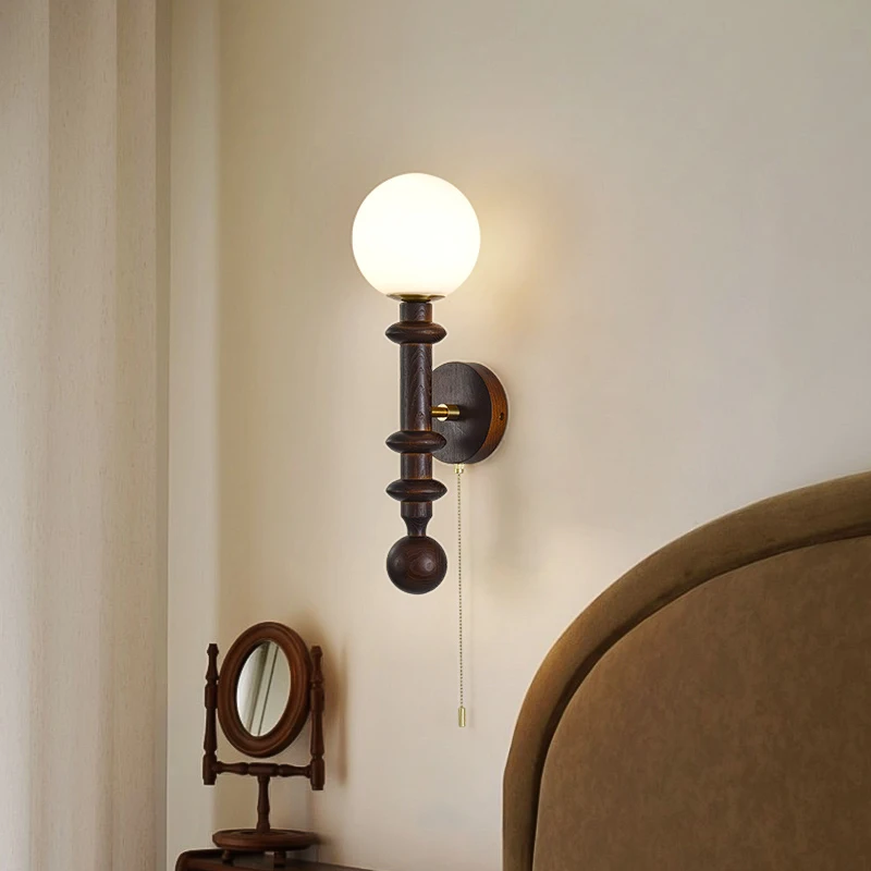 Vintage Wood Wall Lamp Glass Wall Sconce Retro Bathroom Mirror Lights Home Decor Bedroom Living Room Indoor Lighting Fixtures
Vintage Wood Wall Lamp Glass Wall Sconce Retro Bathroom Mirror Lights Home Decor Bedroom Living Room Indoor Lighting Fixtures