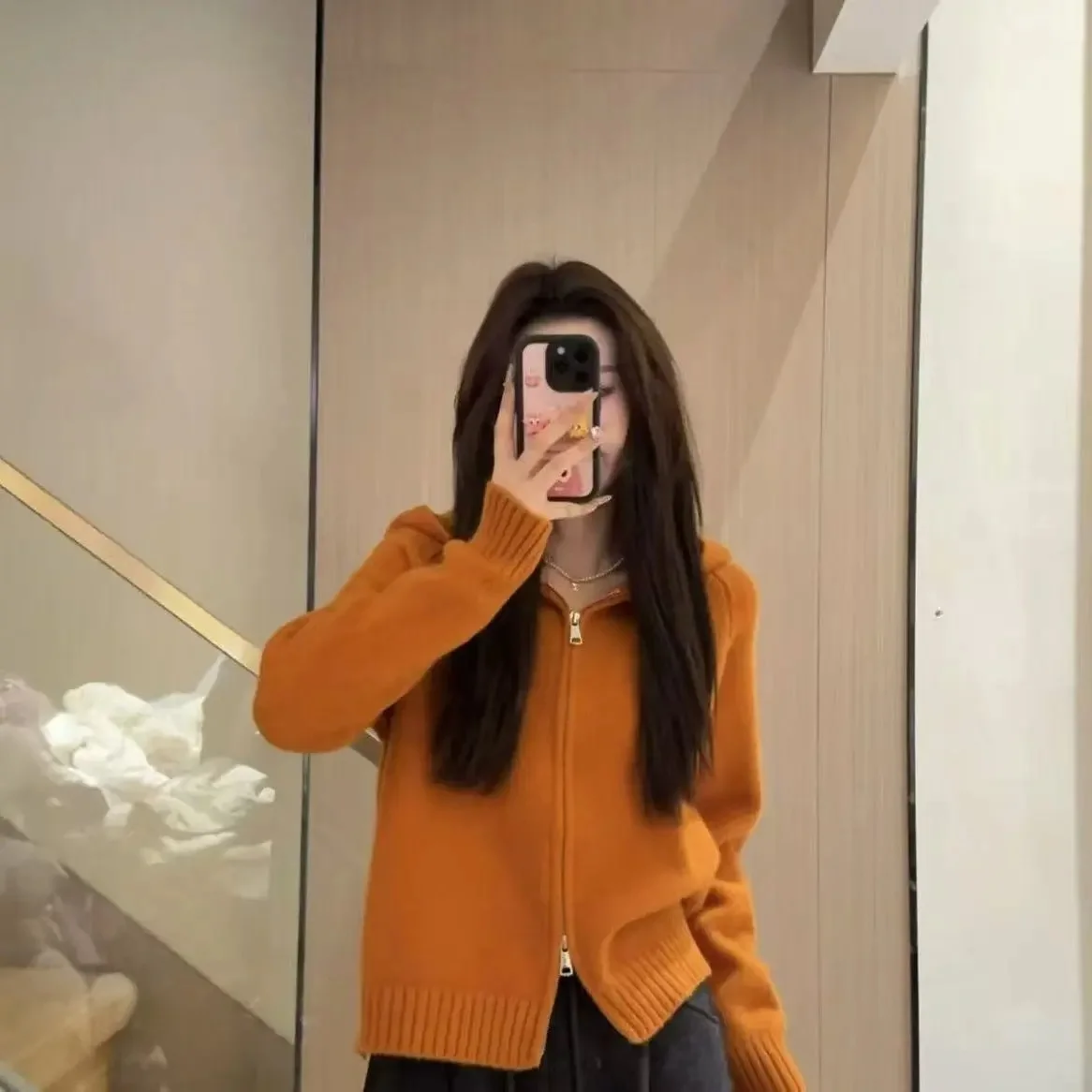 Women's Knitted Hat Jaet with Double Zipper Casual Loose Slimming Autumn New Sle 2025 Versatile Long Sve Top
Women's Knitted Hat Jaet with Double Zipper Casual Loose Slimming Autumn New Sle 2025 Versatile Long Sve Top