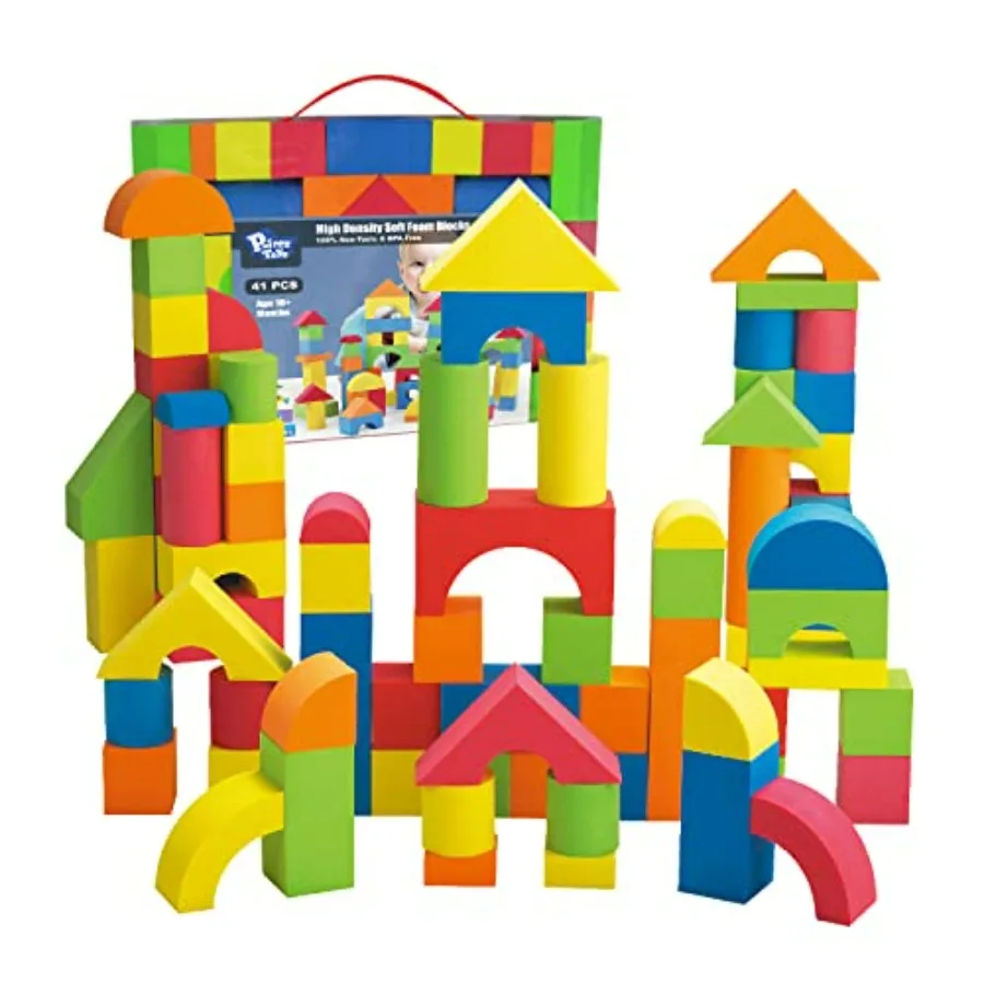 Foam Building Blocks for Toddlers 2-4, EVA Soft Stacking Blocks, Baby Bath Foam Toy Set, Early Learning Construction Toys and G
Foam Building Blocks for Toddlers 2-4, EVA Soft Stacking Blocks, Baby Bath Foam Toy Set, Early Learning Construction Toys and G