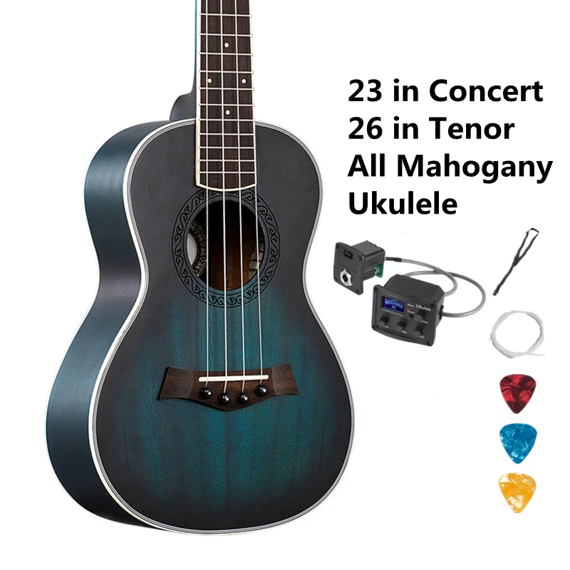 Blue Gradient Ukulele23 26 Inch Concert Tenor All Mahogany Mini Guitar Acoustic Electric 4 Strings Ukelele Guitarra Uke
Blue Gradient Ukulele23 26 Inch Concert Tenor All Mahogany Mini Guitar Acoustic Electric 4 Strings Ukelele Guitarra Uke