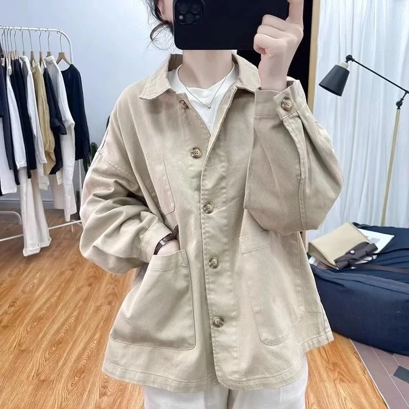 Slimming Casual Loose Polyester Women's Jaet Autumn Faion Small Size Cheered Suit Collar Top New Sle Polyester Fiber
Slimming Casual Loose Polyester Women's Jaet Autumn Faion Small Size Cheered Suit Collar Top New Sle Polyester Fiber