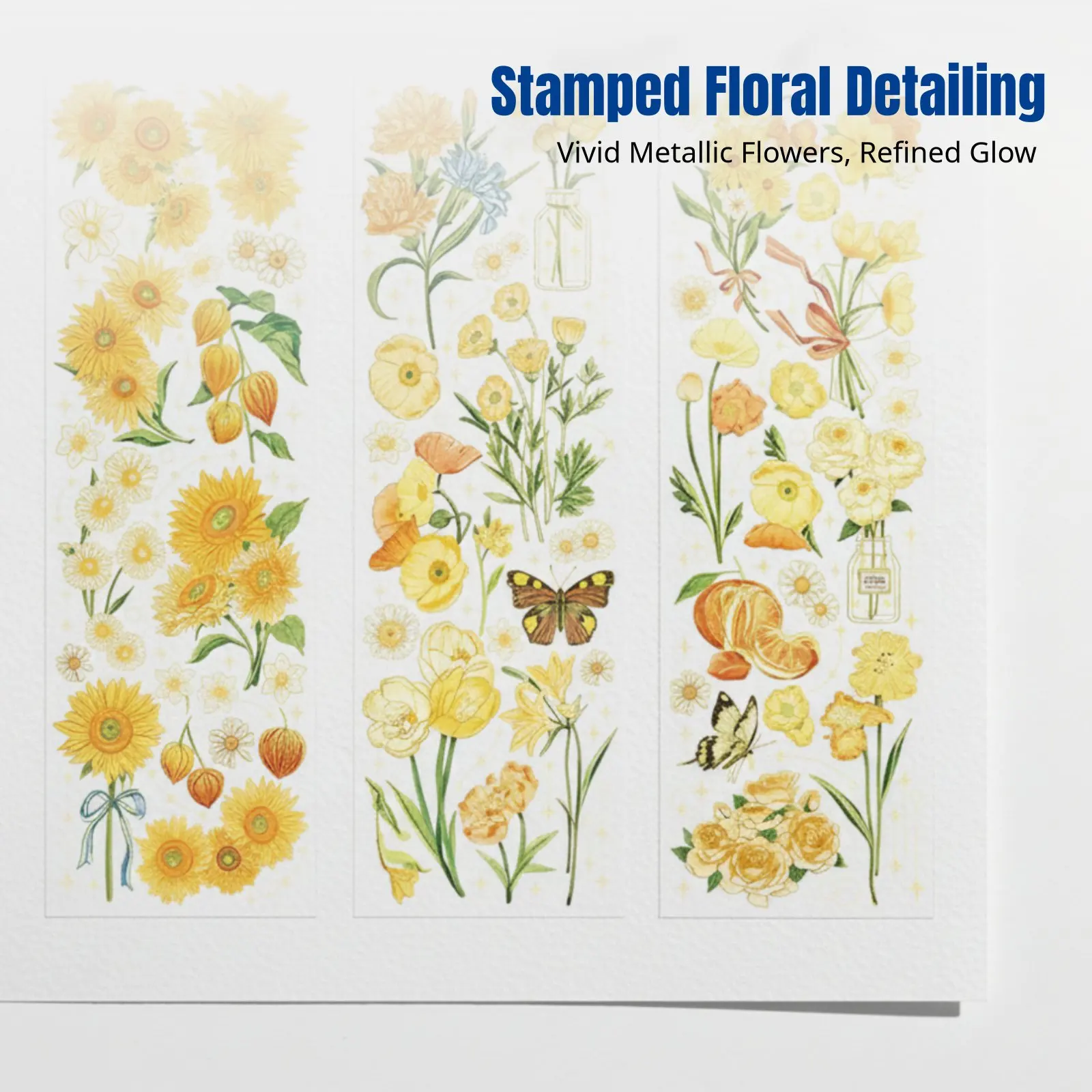 PET Gold Foil Dimensional Sticker, Floral Botanical Decorative Sticker, Notebook Scrapbooking Material, High-Gloss
PET Gold Foil Dimensional Sticker, Floral Botanical Decorative Sticker, Notebook Scrapbooking Material, High-Gloss