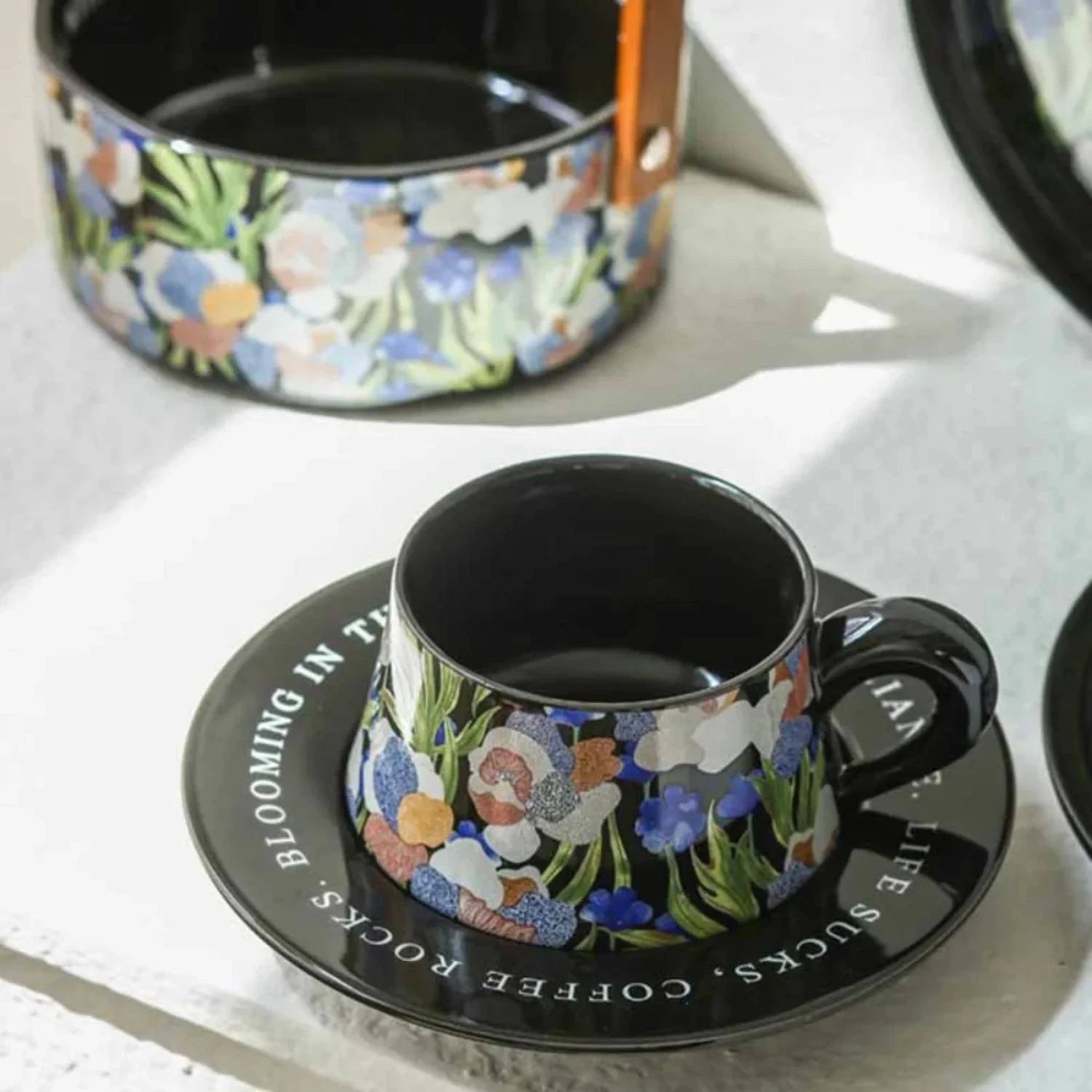 Drinkware Ceramics Coffee Mug High Quality Creative Plate Ceramic Cup Flower Dessert Cup Dish
Drinkware Ceramics Coffee Mug High Quality Creative Plate Ceramic Cup Flower Dessert Cup Dish