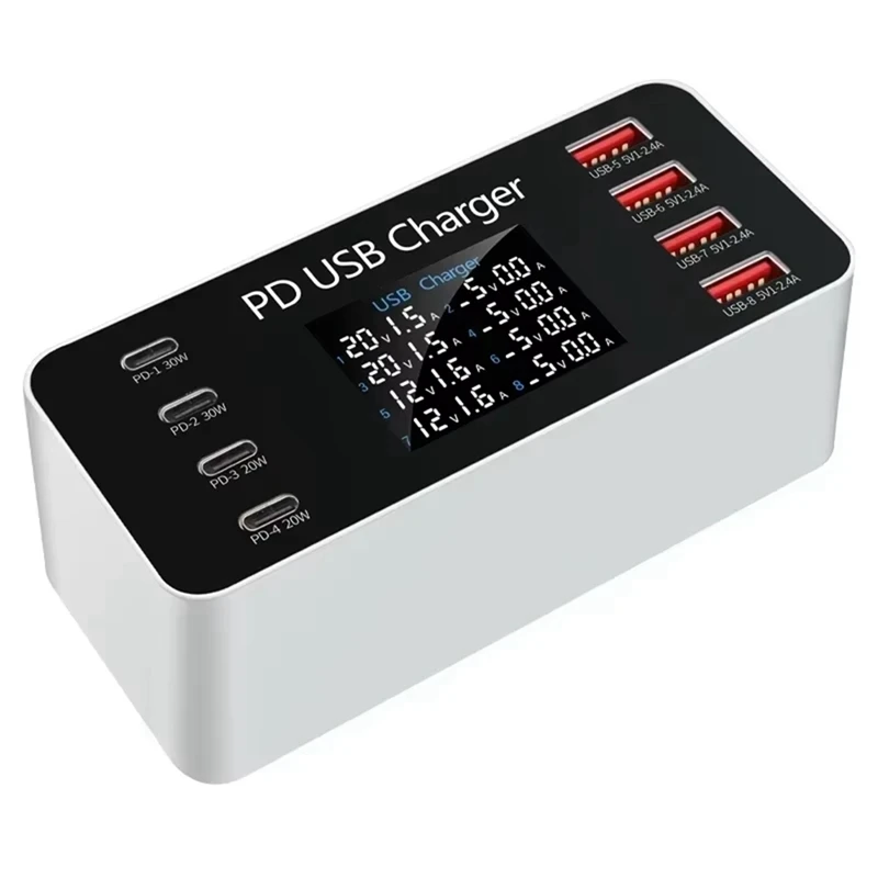 GO-65W Multi 8 Ports PD USB Fast Charger LCD Display PD 30W Charging Carregador For Tablet Phone Iphone 14 Samsung EU-PLUG
GO-65W Multi 8 Ports PD USB Fast Charger LCD Display PD 30W Charging Carregador For Tablet Phone Iphone 14 Samsung EU-PLUG