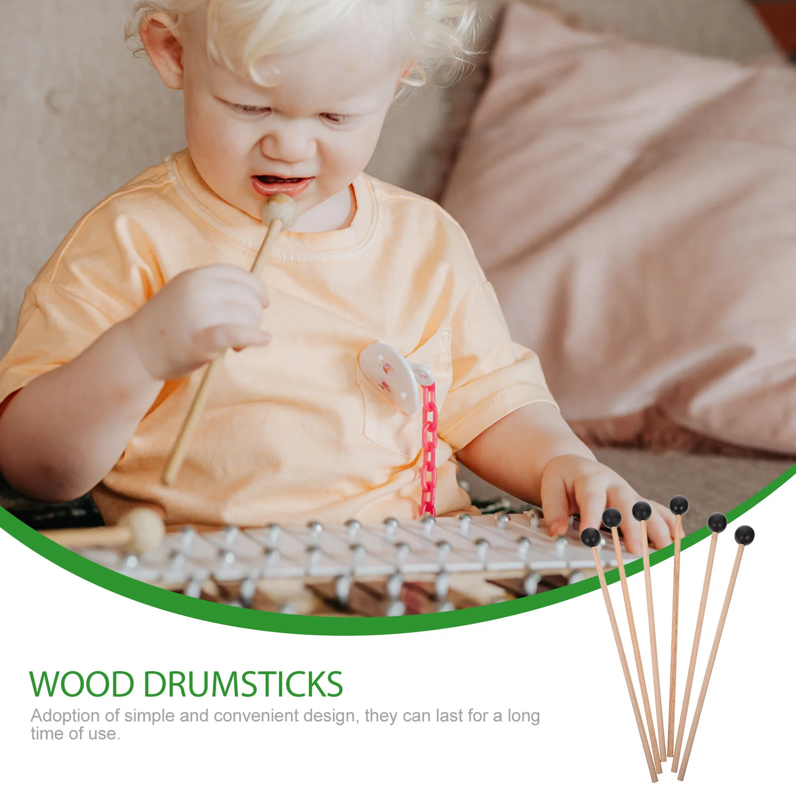 6Pcs Wooden Marimba Mallets Durable Safe Materials Clear Sound Exquisite Craftsmanship Tongue Drum Mallets Tongue Drum Sticks
6Pcs Wooden Marimba Mallets Durable Safe Materials Clear Sound Exquisite Craftsmanship Tongue Drum Mallets Tongue Drum Sticks