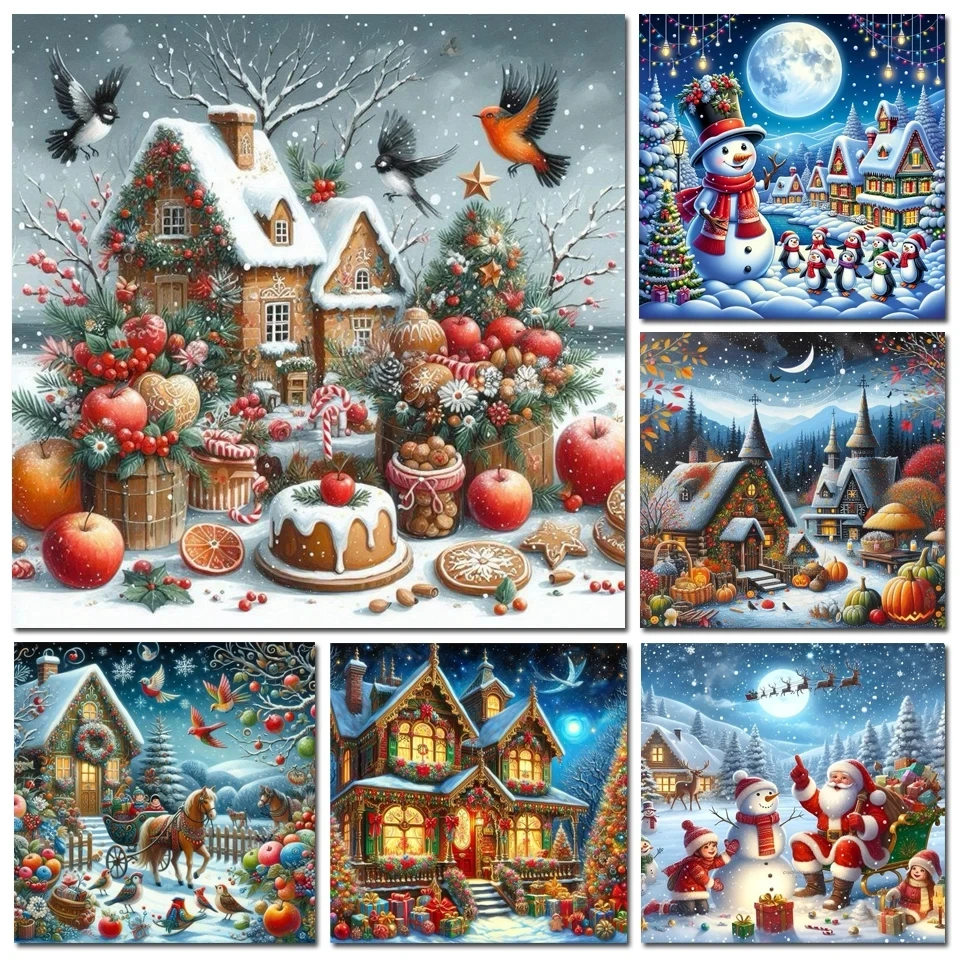 Christmas Diamond Painting Cross Stitch Kits Snowman House Bird Landscape Mosaic Rhinestones Pictures Embroidery Sale Home Decor
Christmas Diamond Painting Cross Stitch Kits Snowman House Bird Landscape Mosaic Rhinestones Pictures Embroidery Sale Home Decor