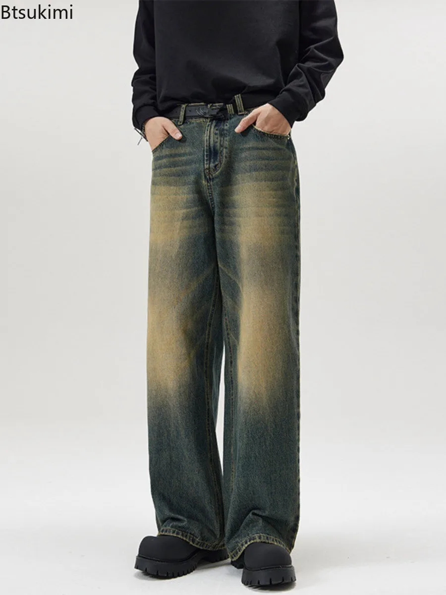 2025 Vintage Distressed Men's Baggy Jeans Fashion Korean High Street Wide Leg Denim Pants Streetwear Trouser for Men Four Season
2025 Vintage Distressed Men's Baggy Jeans Fashion Korean High Street Wide Leg Denim Pants Streetwear Trouser for Men Four Season