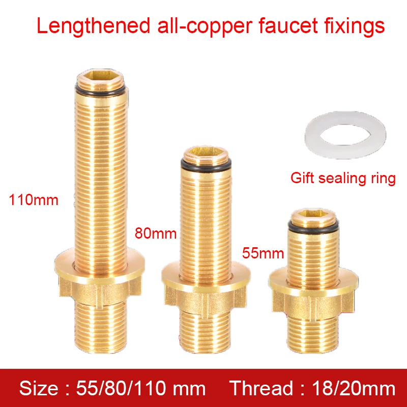 Copper Tap Faucet Fixing Fitting Lengthened 55/80/110mm Single/Double Hole Hot/Cold Water Faucet 1/2" Nut Faucet Fixed Sink Tool
Copper Tap Faucet Fixing Fitting Lengthened 55/80/110mm Single/Double Hole Hot/Cold Water Faucet 1/2" Nut Faucet Fixed Sink Tool