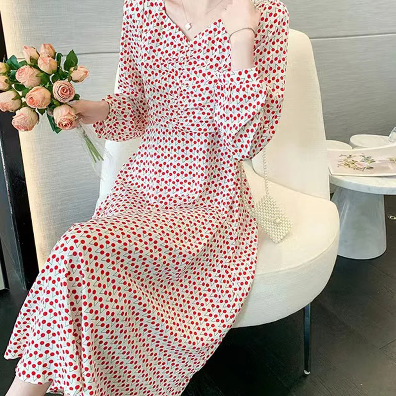French Polka Dot Dress Female Clothing Spring And Autumn 2022 New Backless Chiffon Maxi Dress Waist Slim Elegant Floral Dress
French Polka Dot Dress Female Clothing Spring And Autumn 2022 New Backless Chiffon Maxi Dress Waist Slim Elegant Floral Dress