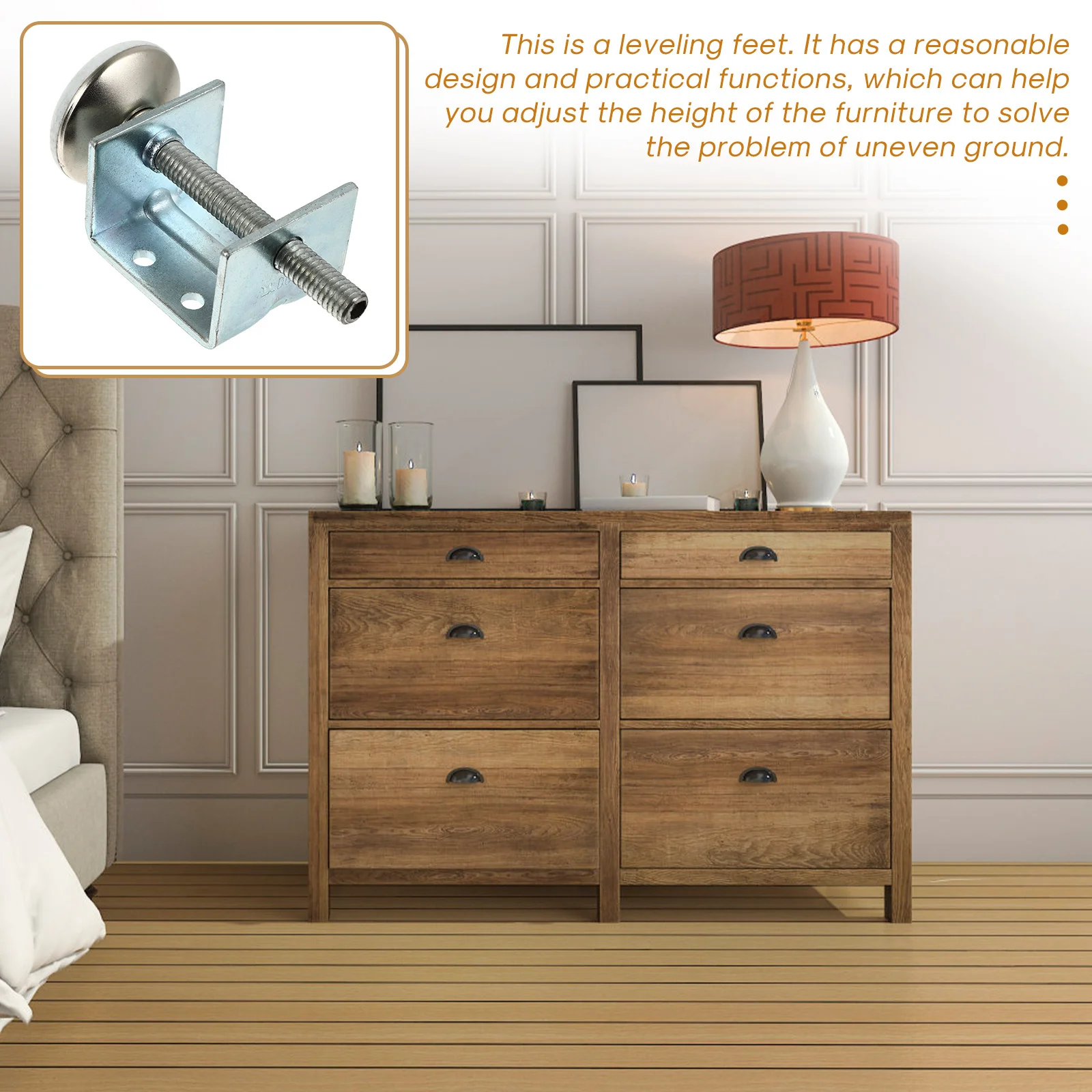 Furniture Leg Levelers Adjustable Table Leg Leveler Good Stability Firmness Reliability for Workbenches Shelving Units
Furniture Leg Levelers Adjustable Table Leg Leveler Good Stability Firmness Reliability for Workbenches Shelving Units