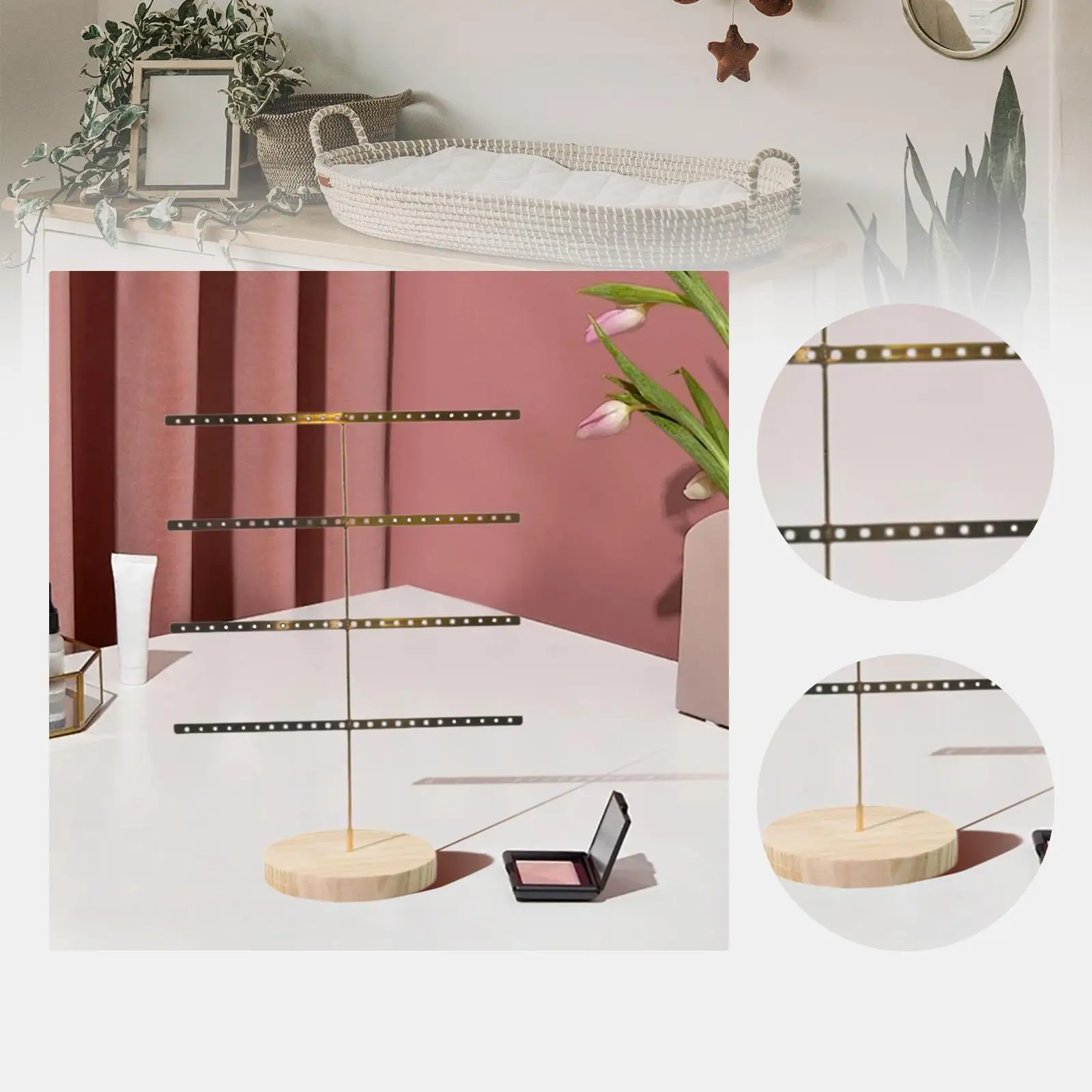 Earrings Organizer Stand Storage Rack 4 Tiered Creative Prop Sleek Earrings Holder Display Rack for Dresser Stall Home
Earrings Organizer Stand Storage Rack 4 Tiered Creative Prop Sleek Earrings Holder Display Rack for Dresser Stall Home