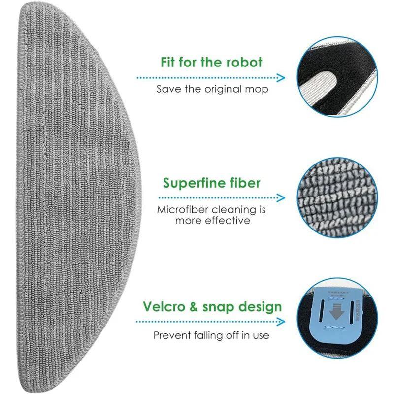 AEE8-15 PCS Mop Pads For Irobot Roomba Combo I5, I5+, J5, J5+ Robot Vacuum Parts Microfiber Washable Reusable Mopping Cloth
AEE8-15 PCS Mop Pads For Irobot Roomba Combo I5, I5+, J5, J5+ Robot Vacuum Parts Microfiber Washable Reusable Mopping Cloth