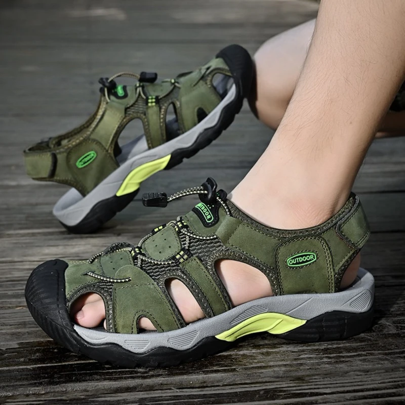 Летние мужские уличные сандалии для походов с закрытым носком, с защитой от ударов, нескользящей подошвой и отличным сцеплением, спортивные сандалии для треккинга и пляжа, мужская обувь
Летние мужские уличные сандалии для походов с закрытым носком, с защитой от ударов, нескользящей подошвой и отличным сцеплением, спортивные сандалии для треккинга и пляжа, мужская обувь