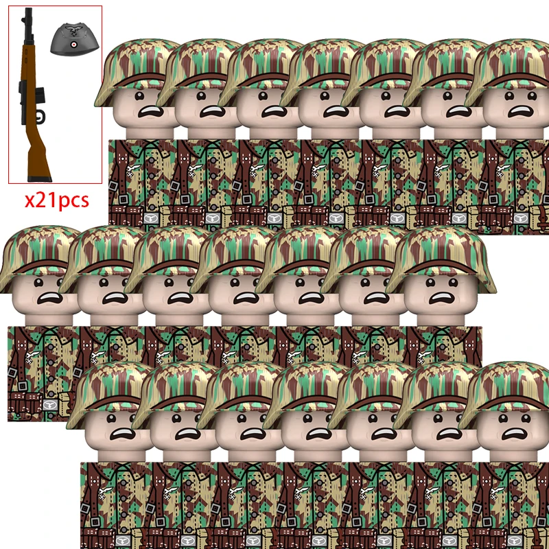 WW2 Military Camouflage Soldier War Action Figures Army Figures Building Blocks Helmet Weapons Accessories Kids for Toys
WW2 Military Camouflage Soldier War Action Figures Army Figures Building Blocks Helmet Weapons Accessories Kids for Toys