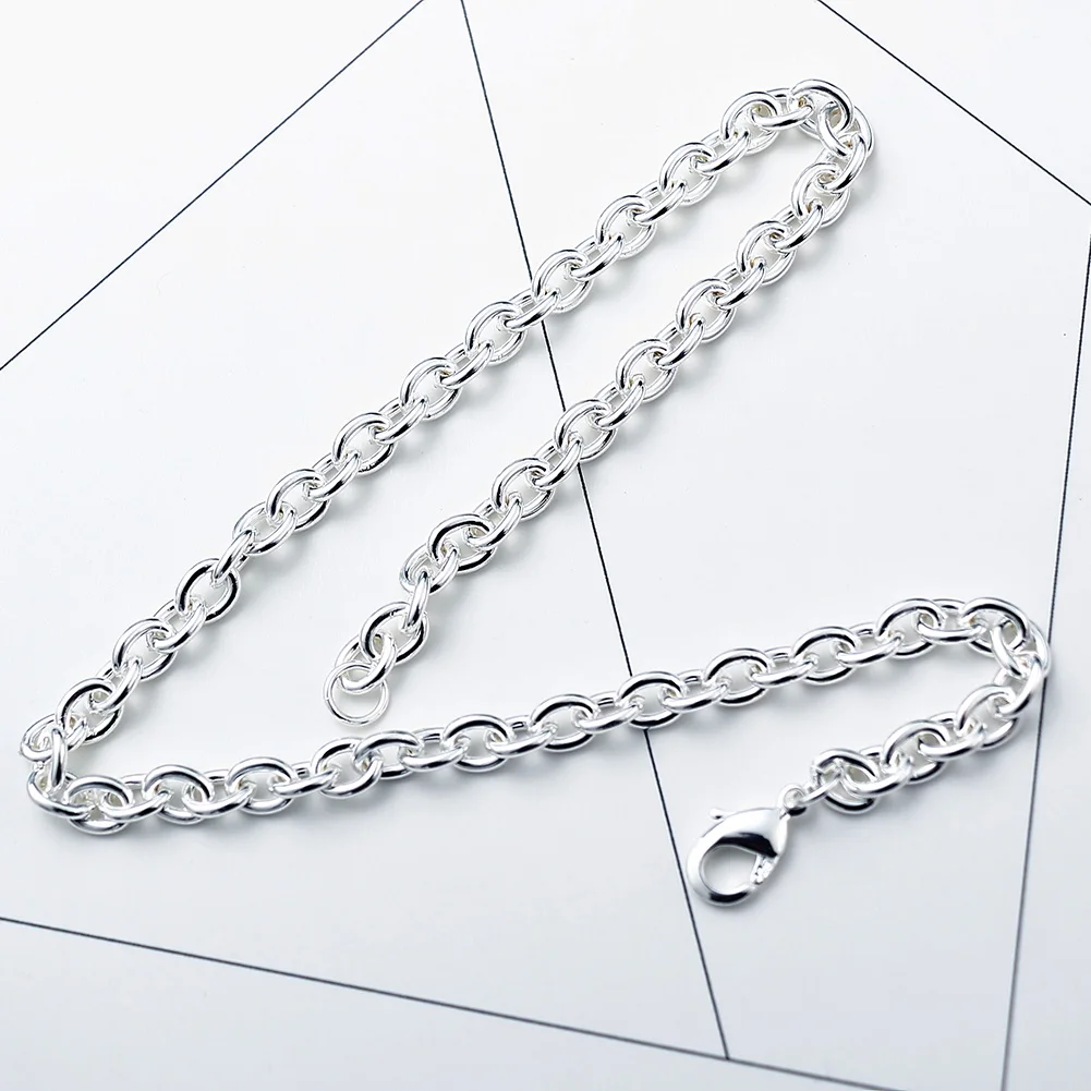 Hot Classic 925 Sterling Silver Charms Necklaces For Woman Men Chains Party Wedding Accessories Jewelry Gifts
Hot Classic 925 Sterling Silver Charms Necklaces For Woman Men Chains Party Wedding Accessories Jewelry Gifts
