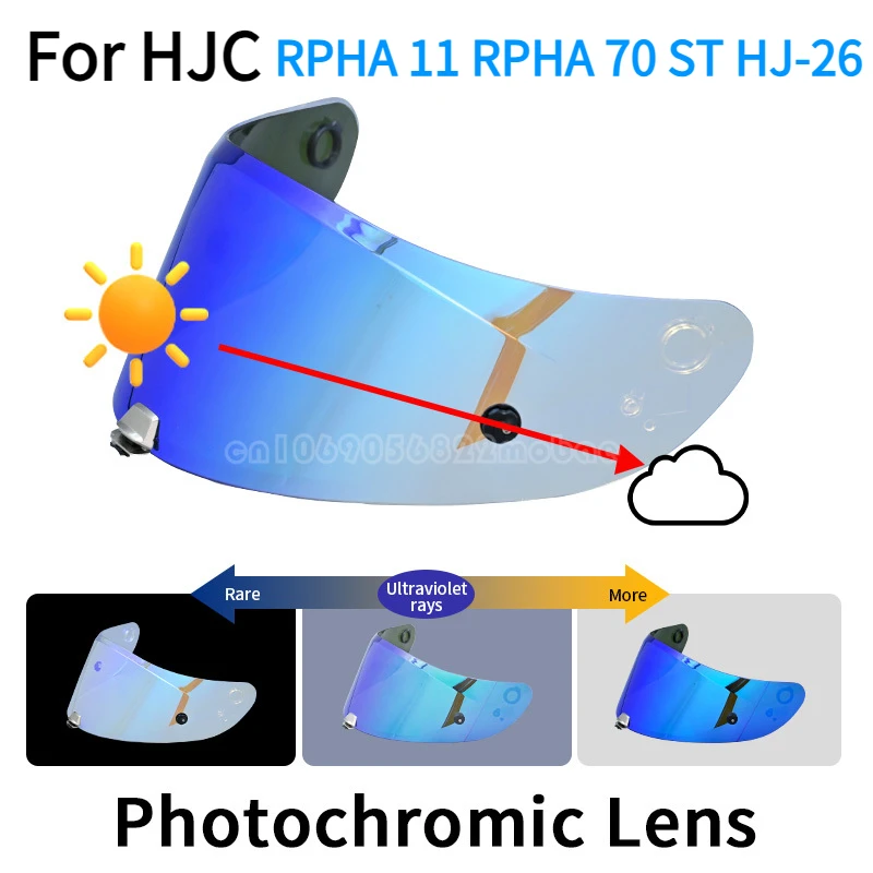Blue Photochromic Visor for HJC RPHA 11 PRO RPHA 70 ST HJ-26 Helmet Shield Uv Casco Moto Shield Visera Windshield lens Red Blue
Blue Photochromic Visor for HJC RPHA 11 PRO RPHA 70 ST HJ-26 Helmet Shield Uv Casco Moto Shield Visera Windshield lens Red Blue