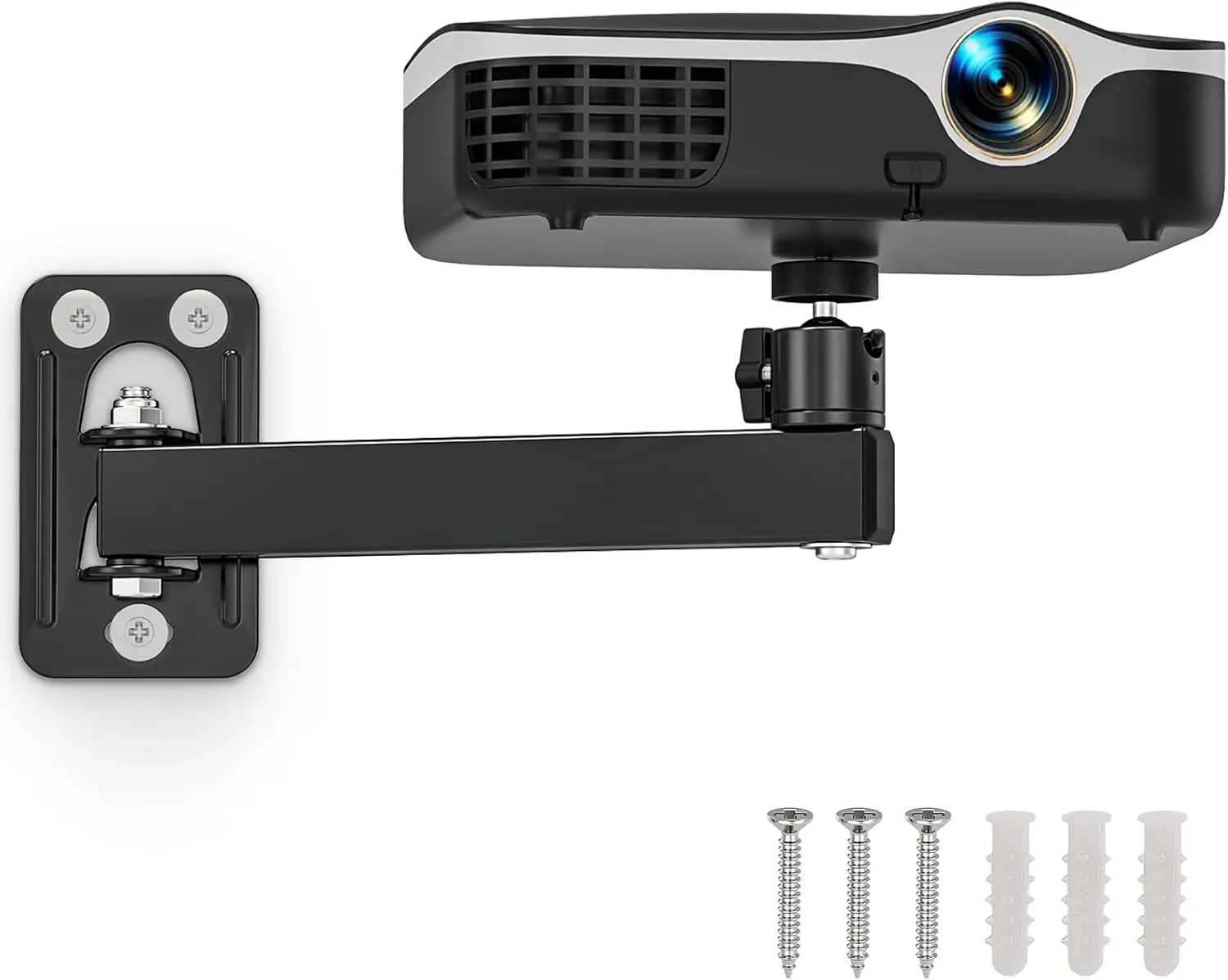 Universal Projector Mount with 360-Degree Rotation, Adjustable Tilt, and Foldable Design for Home and Office Use