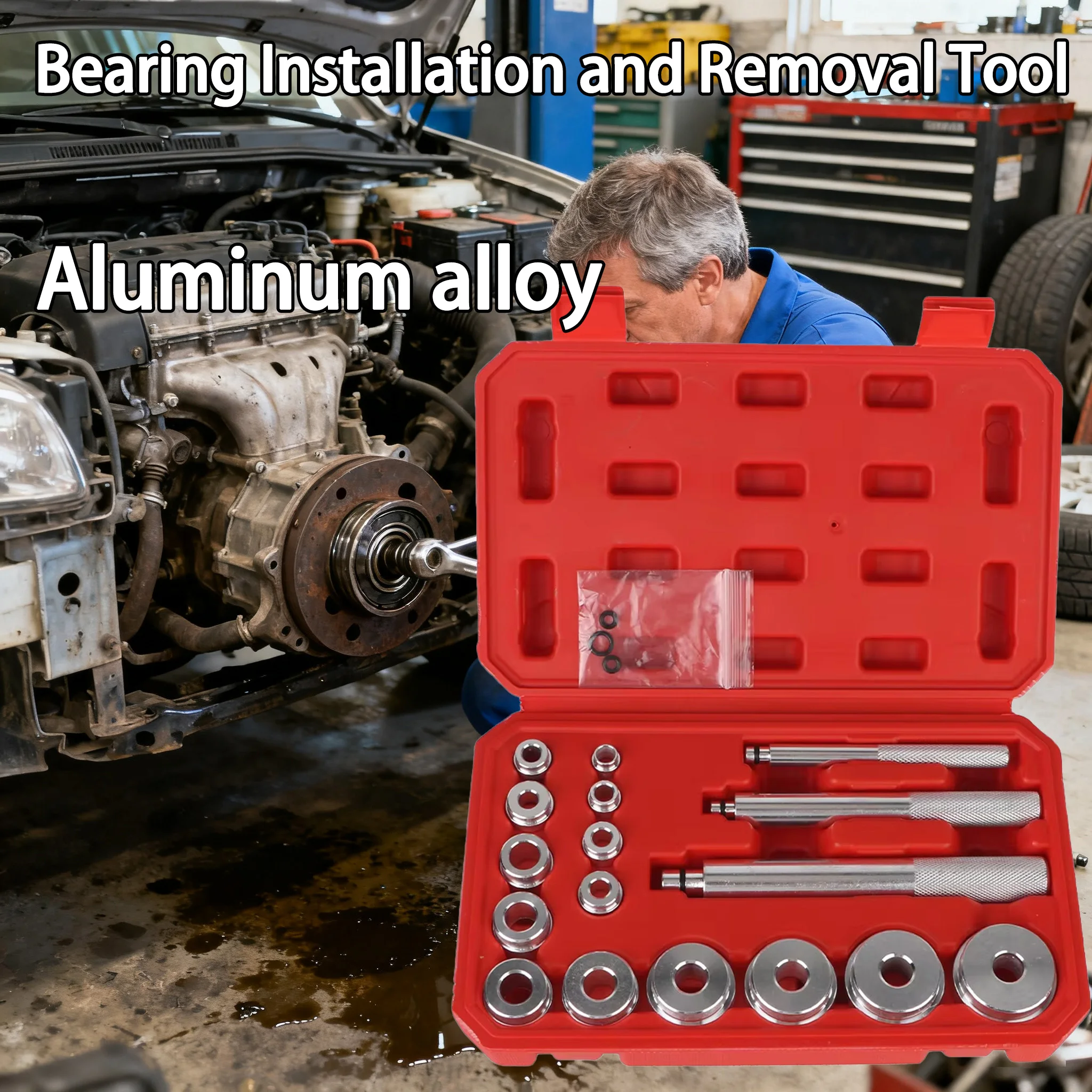 Master Bushing Driver Set Bearing Race Bushing Driver Tool Set Wheel Bearing Removal Press Tool for Cars Motorcyc
Master Bushing Driver Set Bearing Race Bushing Driver Tool Set Wheel Bearing Removal Press Tool for Cars Motorcyc