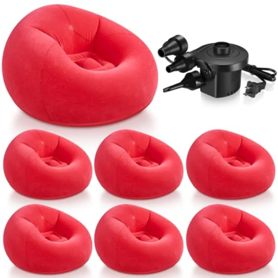 Outdoor movie night and camping inflatable bean bag chairs set, PVC material, gray, includes electric air pump for quick inflat
Outdoor movie night and camping inflatable bean bag chairs set, PVC material, gray, includes electric air pump for quick inflat