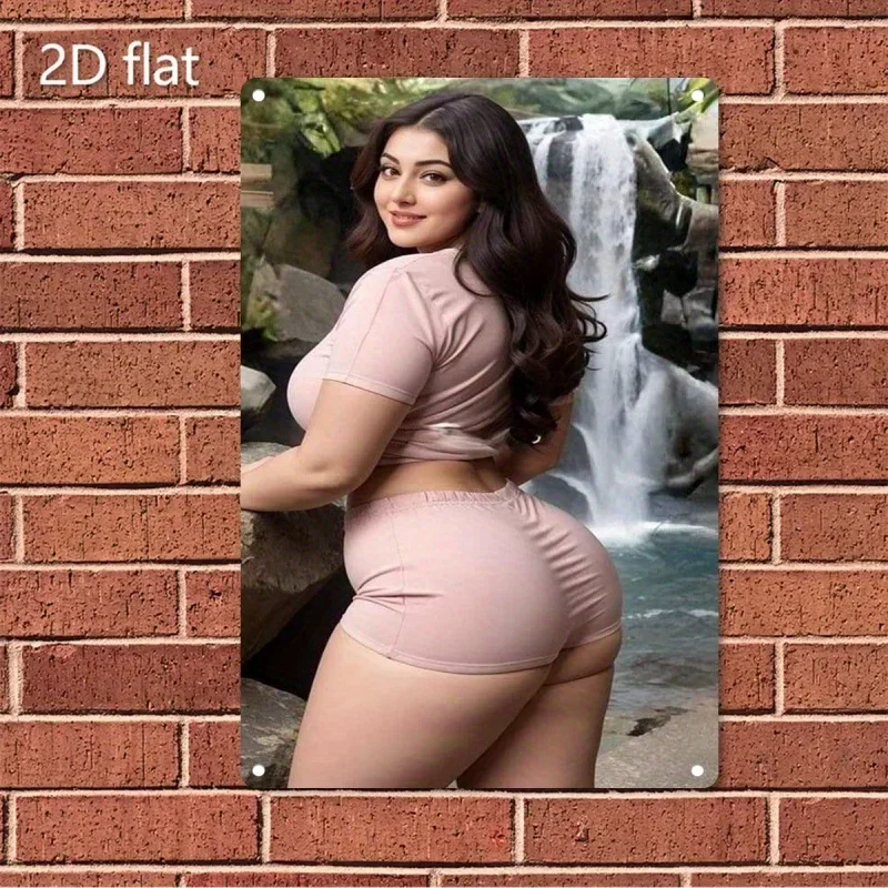 Rustic Retro Advertising Sign for Home Decor,Metal Poster - Female in Pink Lingerie & Pastel Pink/ Brown/Black/White/Gray/Beige
Rustic Retro Advertising Sign for Home Decor,Metal Poster - Female in Pink Lingerie & Pastel Pink/ Brown/Black/White/Gray/Beige