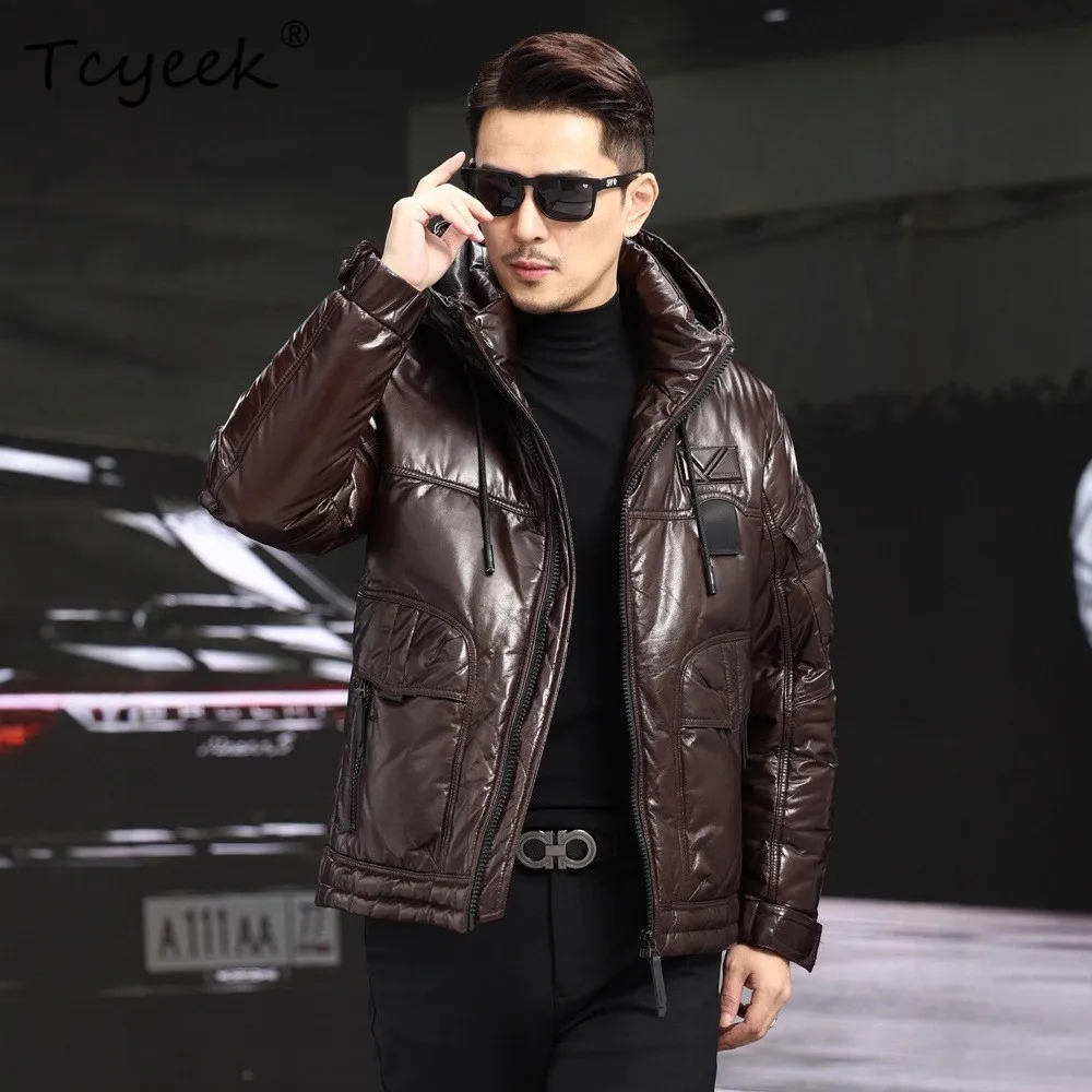 Tcyeek Natural Goatskin Real Leather Jacket Men Clothing Winter Jackets Thickened 90% White Duck Down Coat Chic Jaqueta De Couro
Tcyeek Natural Goatskin Real Leather Jacket Men Clothing Winter Jackets Thickened 90% White Duck Down Coat Chic Jaqueta De Couro