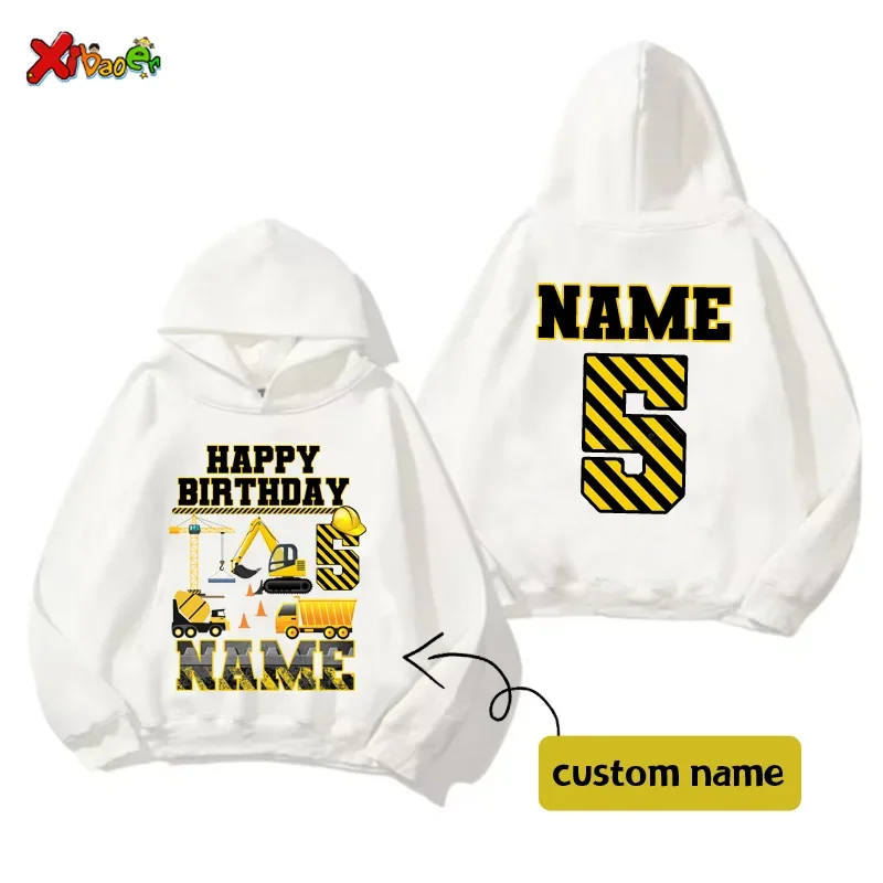 Construction Birthday Hoodies Sweatshirt Embroidered Personalized Name Children Sweatshirts Boy Clothes Kids Children Sweaters
Construction Birthday Hoodies Sweatshirt Embroidered Personalized Name Children Sweatshirts Boy Clothes Kids Children Sweaters