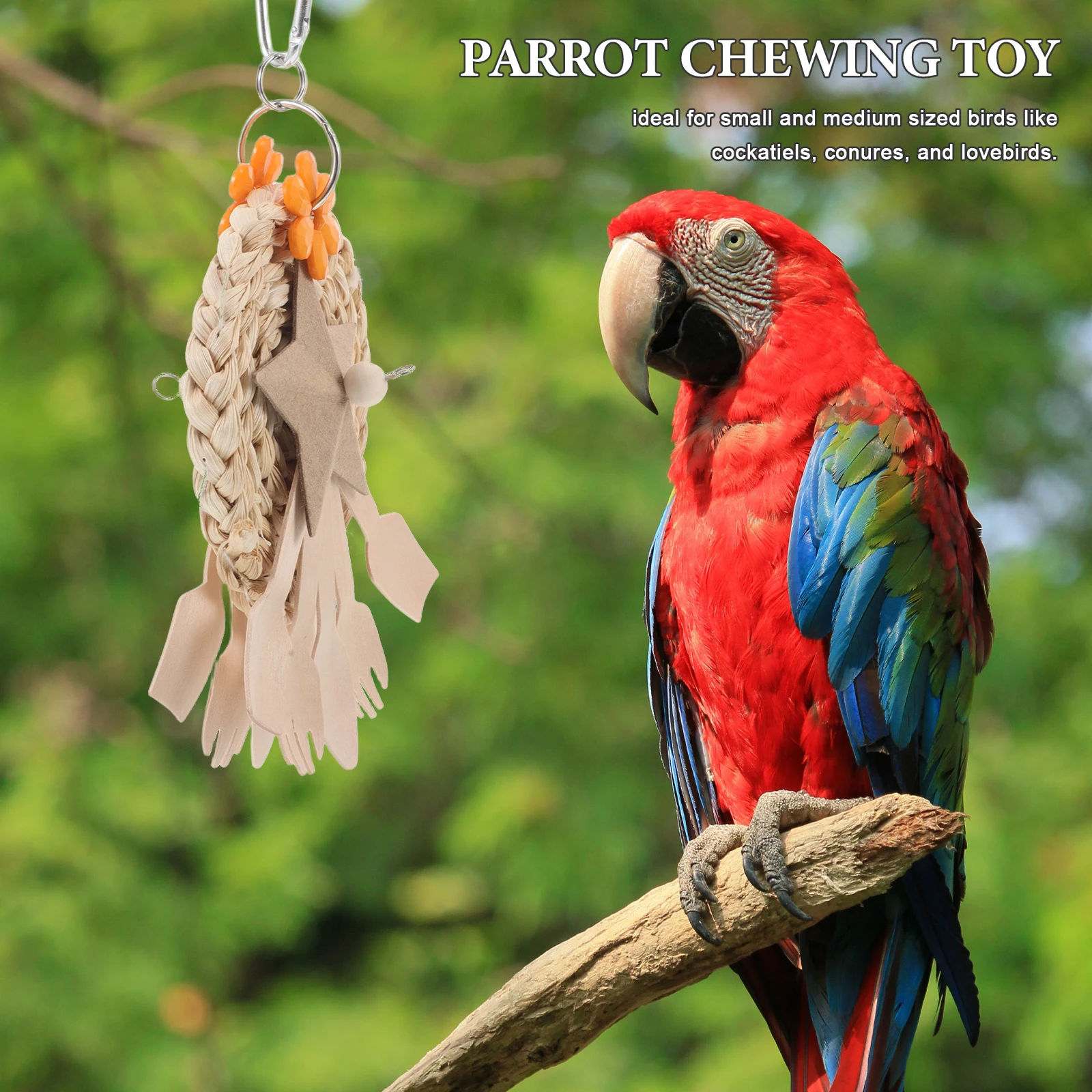 Swing Hanging Chewing Foraging Cage Ornament Perch Accessories Budgie Cockatiel Conure Lovebird Finch Parakeet Shredding Play
Swing Hanging Chewing Foraging Cage Ornament Perch Accessories Budgie Cockatiel Conure Lovebird Finch Parakeet Shredding Play