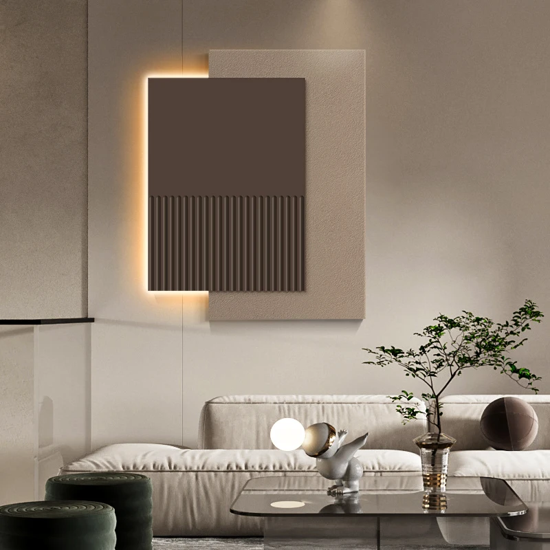Extreme poverty wabi wind sofa background wall decorative painting LED ambient light painting Italian minimalist living room pai
Extreme poverty wabi wind sofa background wall decorative painting LED ambient light painting Italian minimalist living room pai