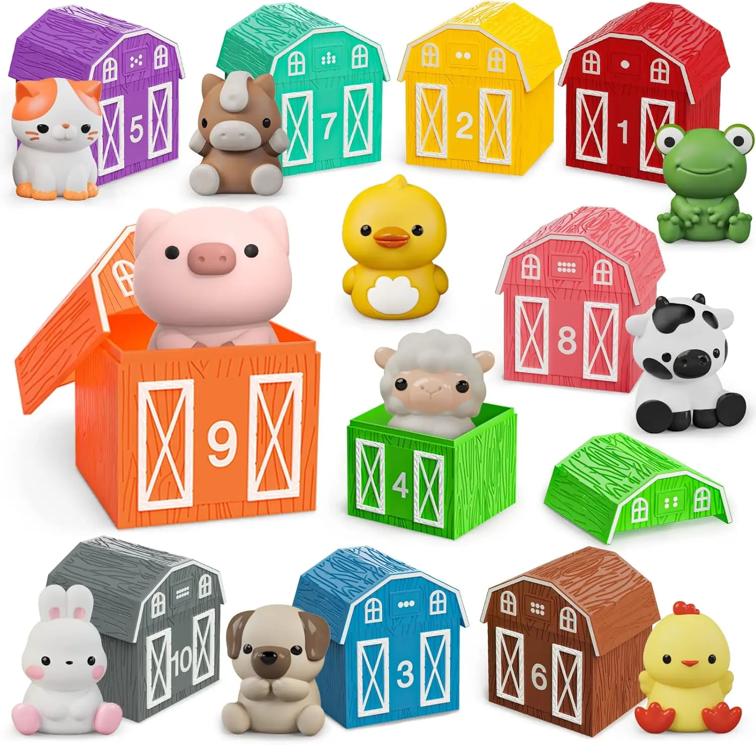 Farm Animals Finger Puppets for Toddlers 1-3, 20 Pcs Barn Toy with Numbers & Colors, Montessori Learning
Farm Animals Finger Puppets for Toddlers 1-3, 20 Pcs Barn Toy with Numbers & Colors, Montessori Learning