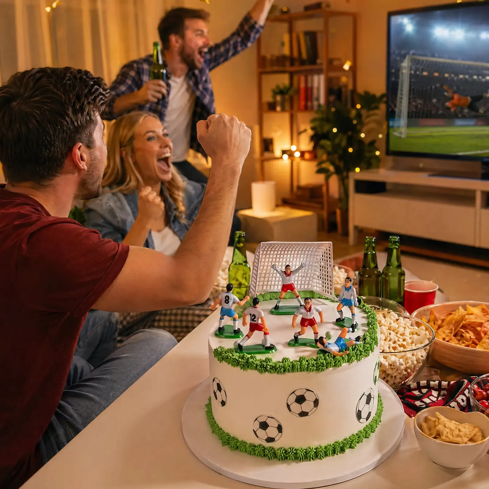 8Pcs Football Cake Topper Soccer Player Set 6 Players 2 Goals Food Safe Ideal for Soccer Birthday Party Decor Cake Topper
8Pcs Football Cake Topper Soccer Player Set 6 Players 2 Goals Food Safe Ideal for Soccer Birthday Party Decor Cake Topper