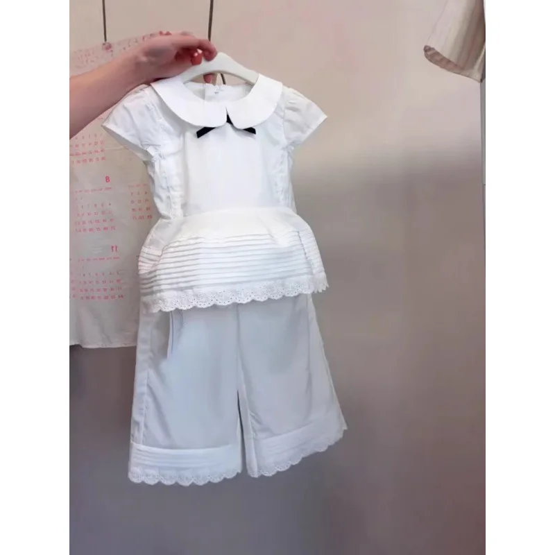 New Arrival Toddler Korean Casual Set, Cream White Doll Neck Flounce Blouse, Kids Lace Loose Trousers Suit for 90-140cm
New Arrival Toddler Korean Casual Set, Cream White Doll Neck Flounce Blouse, Kids Lace Loose Trousers Suit for 90-140cm